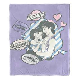 Aladdin and Jasmine  Silk Touch Throw Blanket 50"x60"  