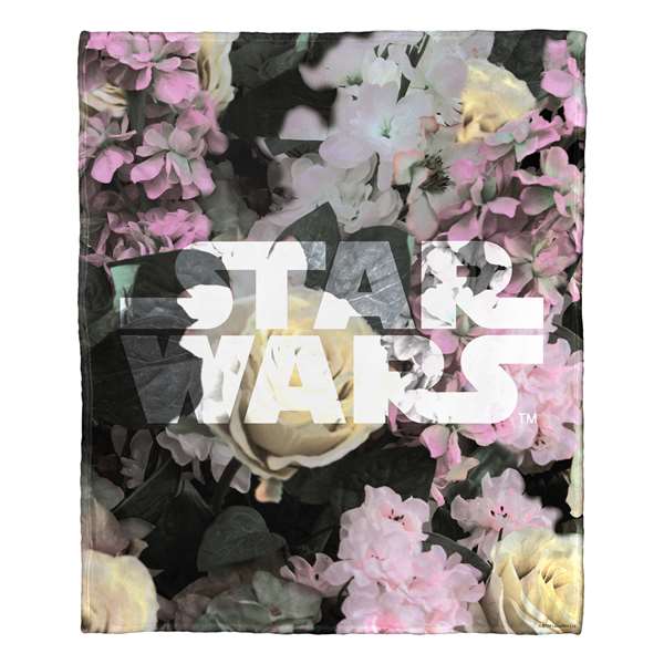 Star Wars, Floral Logo  Silk Touch Throw Blanket 50"x60" 