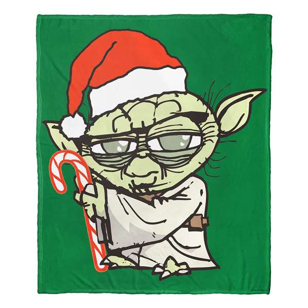 Star Wars, Yoda Festive  Silk Touch Throw Blanket 50"x60"  