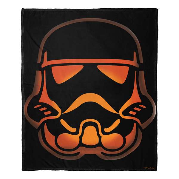 Star Wars, Storm Trooper Jack-o'-lantern  Silk Touch Throw Blanket 50"x60"  