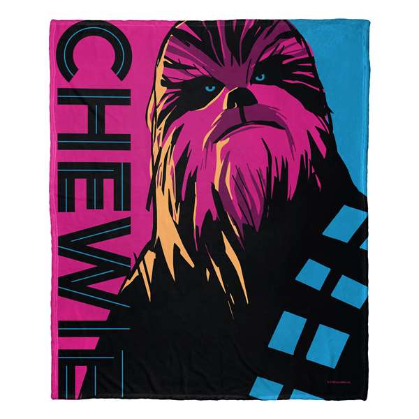 Star Wars, Pop Art Chewie  Silk Touch Throw Blanket 50"x60"  