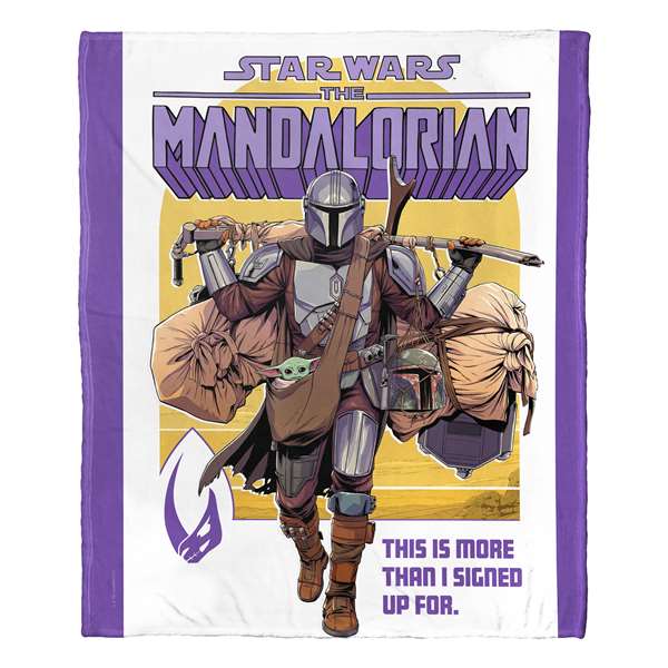 Star Wars: The Mandalorian, More than I Signed Up For  Silk Touch Throw Blanket 50"x60"  