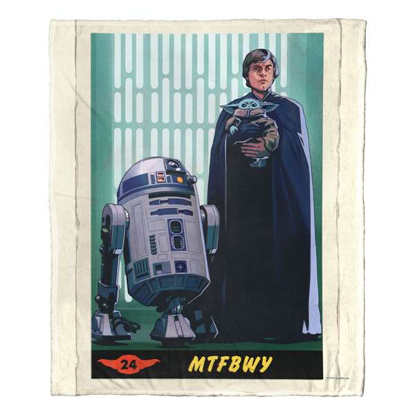 Star Wars: The Mandalorian, Luke and the Child  Silk Touch Throw Blanket 50"x60"  