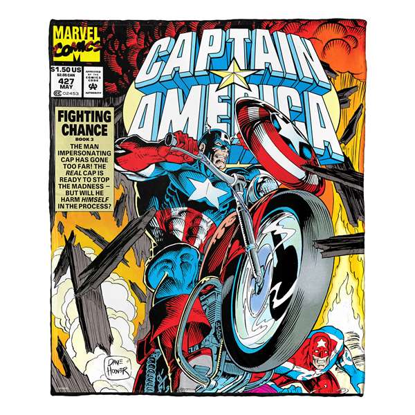 Captain America, Fighting Chance  Silk Touch Throw Blanket 50"x60"  