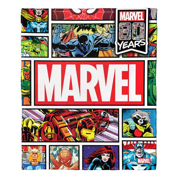 Marvel Comics History  Silk Touch Throw Blanket 50"x60"  