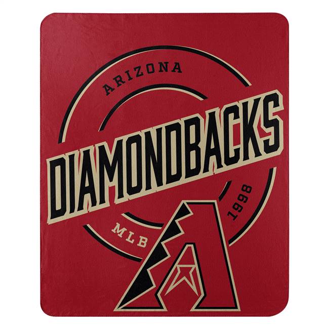 Arizona Baseball Diamondbacks Campaign Fleece Throw Blanket 50X60 inches