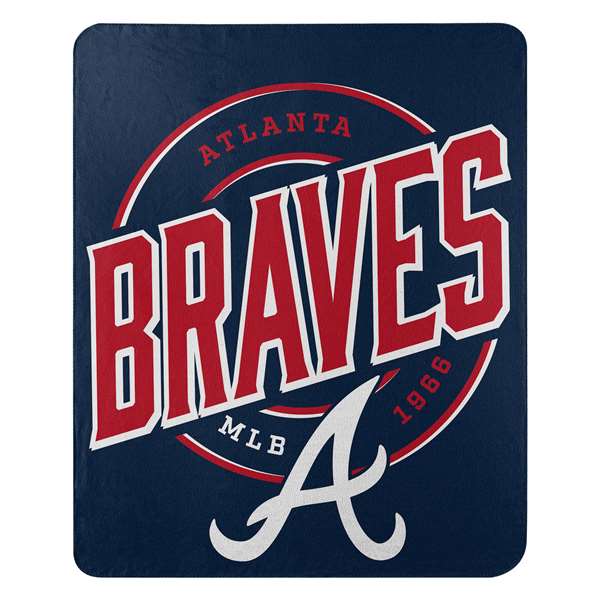 Atlanta Baseball Braves Campaign Fleece Throw Blanket 50X60 inches