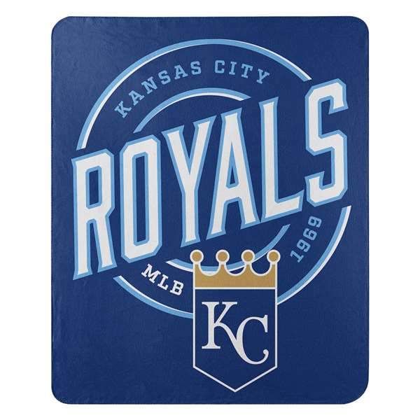Kansas City Baseball Royals Campaign Fleece Throw Blanket 50X60 inches