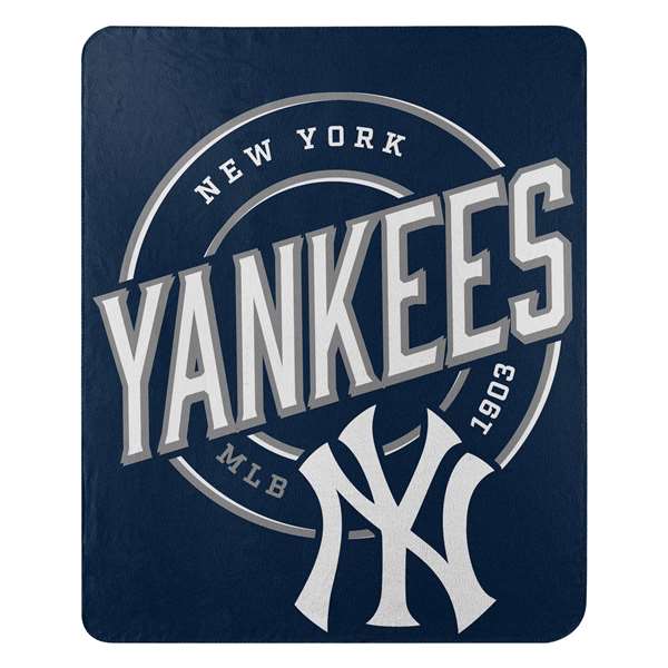 New York Baseball Yankees Campaign Fleece Throw Blanket 50X60 inches