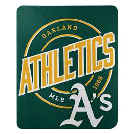 Oakland Baseball Athletics Campaign Fleece Throw Blanket 50X60 inches