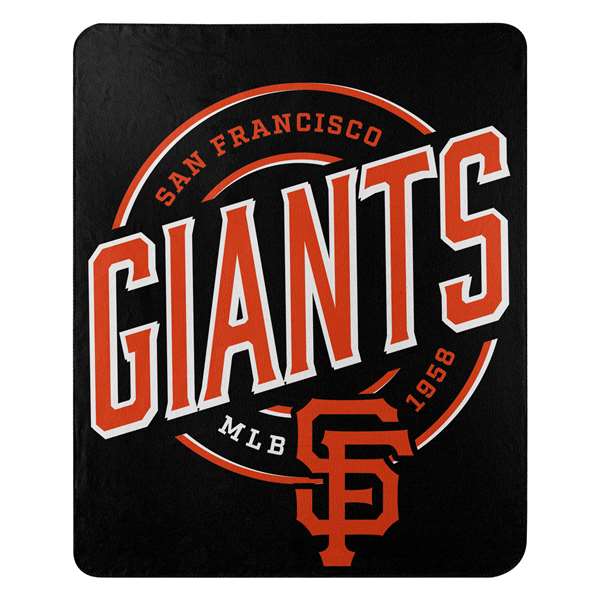 San Francisco Baseball Giants Campaign Fleece Throw Blanket 50X60 inches