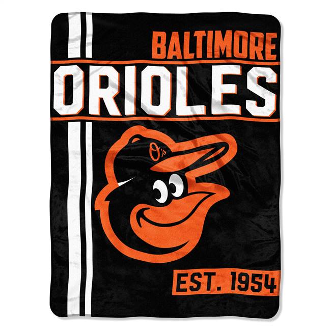Baltimore Baseball Orioles Walk Off Micro Raschel Throw Blanket 46X60 inches