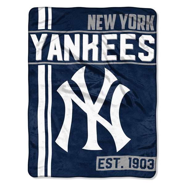 New York Baseball Yankees Walk Off Micro Raschel Throw Blanket 46X60 inches