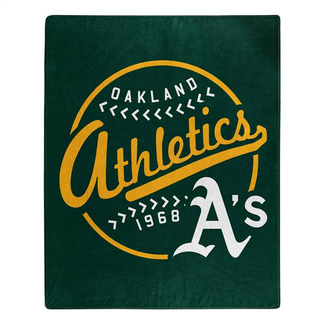 Oakland Baseball Athletics Moonshot Raschel Throw Blanket 50X60 inches