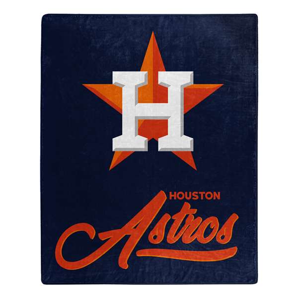 Houston Baseball Astros Signature Raschel Plush Throw Blanket 50X60 inches