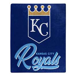 Kansas City Baseball Royals Signature Raschel Plush Throw Blanket 50X60 inches