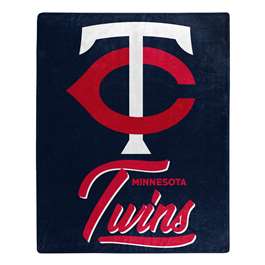 Minnesota Baseball Twins Signature Raschel Plush Throw Blanket 50X60 inches