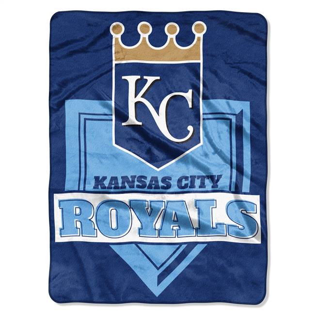 Kansas City Royals Home Plate Raschel Throw Blanket 60X80 inches
