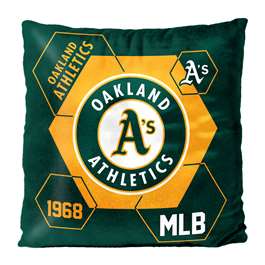 Oakland Baseball Athletics Connector Reversible Velvet Pillow 16X16 inches