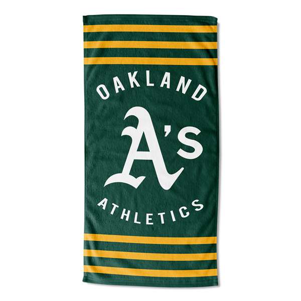Oakland Baseball Athletics Striped Beach Towel 30X60 inches