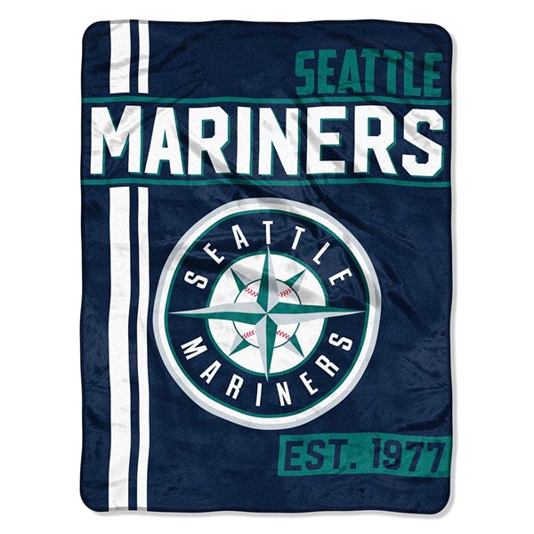 Seattle Baseball Mariners Wlak Off Micro Raschel Throw Blanket 46X60 inches