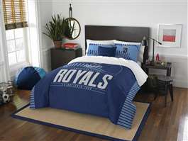 Kansas City Baseball Royals Grand Slam Full/Queen  Bed Comforter and ShamSet  