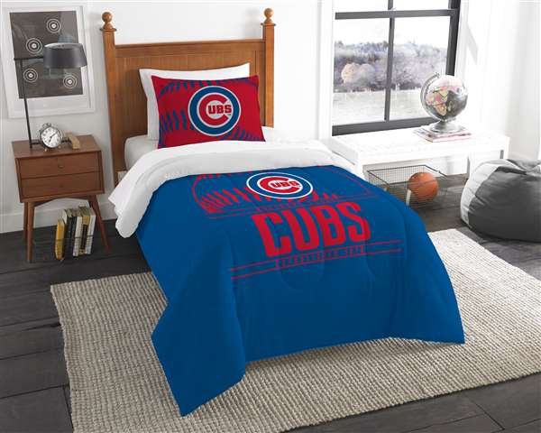 Chicago Baseball Cubs Grand Slam King Bed Comforter and Sham Set  