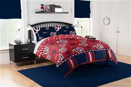 Washington Baseball Nationals Rotary Queen Bed in a Bag Set  