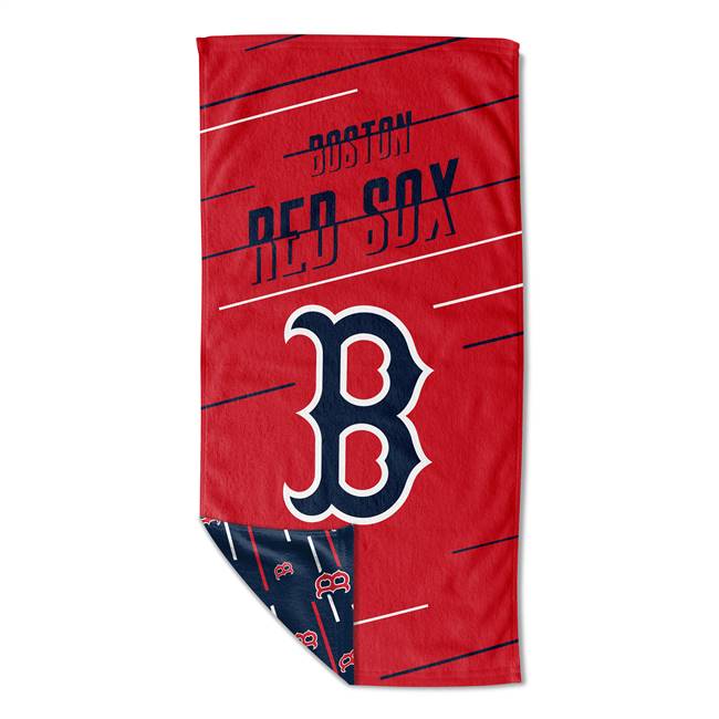 Boston Red Sox Splitter Beach Towel with Mesh Bag 32X64 inches