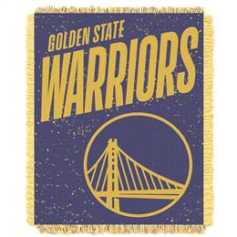 Golden State Basketball Warriors Double Play Woven Jacquard Throw Blanket 