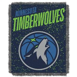 Minnesota Basketball Timberwolves Double Play Woven Jacquard Throw Blanket 