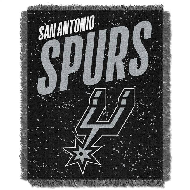 San Antonio Basketball Spurs Double Play Woven Jacquard Throw Blanket