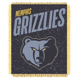Memphis Basketball Grizzlies Double Play Woven Jacquard Throw Blanket 