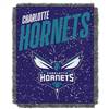 Charlotte Basketball Hornets Double Play Woven Jacquard Throw Blanket 