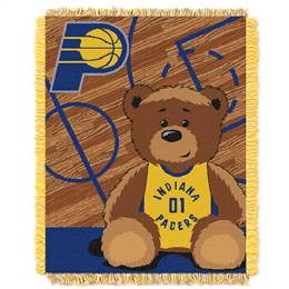 Indianapolis Basketball Pacers Half Court Woven Jacquard Baby Throw Blanket 