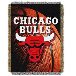 Chicago Basketball Bulls Photo Real Woven Tapestry Throw Blanket 