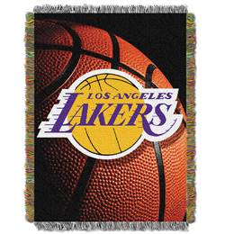 Los Angeles Basketball Lakers Photo Real Woven Tapestry Throw Blanket 