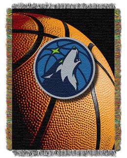Minnesota Basketball Timberwolves Photo Real Woven Tapestry Throw Blanket 