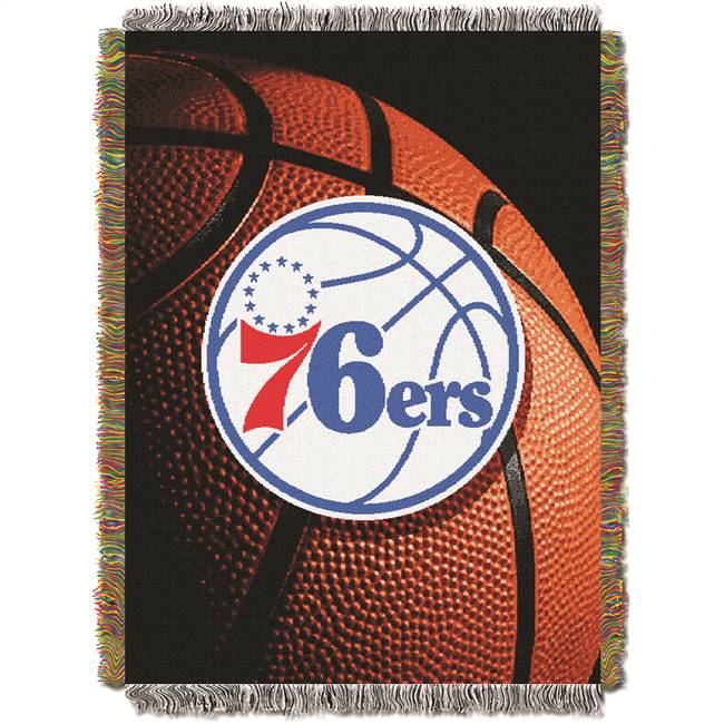 Philadelphia Basketball 76ers Photo Real Woven Tapestry Throw Blanket 