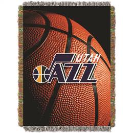 Utah Basketball Jazz Photo Real Woven Tapestry Throw Blanket 