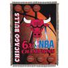Chicago Basketball Bulls 6X Champions Commemorative Woven Tapestry Throw Blanket 