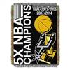 San Antonio Basketball Spurs 5X Champions Commemorative Woven Tapestry Throw Blanket