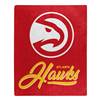 Atlanta Basketball Hawks Signature Raschel Plush Throw Blanket 50X60 