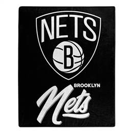 Brooklyn Basketball Nets Signature Raschel Plush Throw Blanket 50X60 
