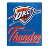 Oklahoma City Basketball Thunder Signature Raschel Plush Throw Blanket 50X60 