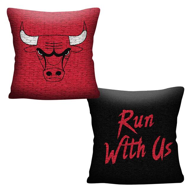 Chicago Basketball Bulls Double Sided Jacquard Pillow 