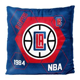 Los Angeles Basketball Clippers Connector 16X16 Reversible Velvet Pillow 