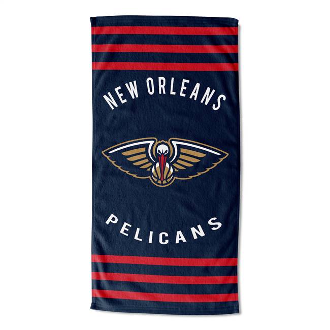 New Orleans Basketball Pelicans Stripes Beach Towel 30X60