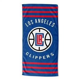 Los Angeles Basketball Clippers Stripes Beach Towel 30X60 
