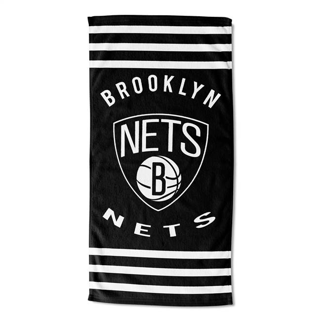 Brooklyn Basketball Nets Stripes Beach Towel 30X60 